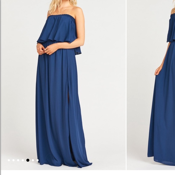 Show Me Your MuMu Hacienda Maxi Dress ~ Navy Crisp - Picture 2 of 6